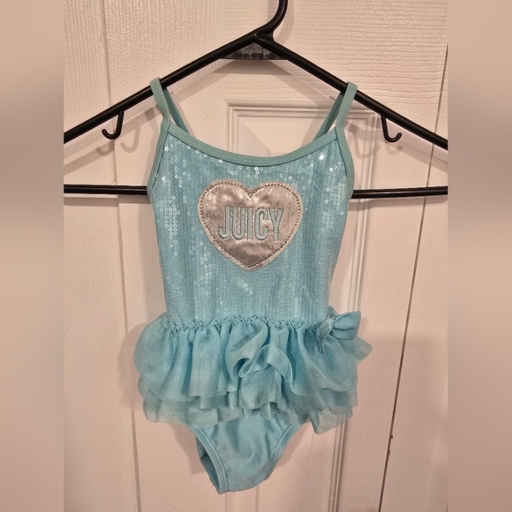Juicy Couture Mint Sequin Tutu Swimsuit 3T – One Piece Girl's Bathing Suit
